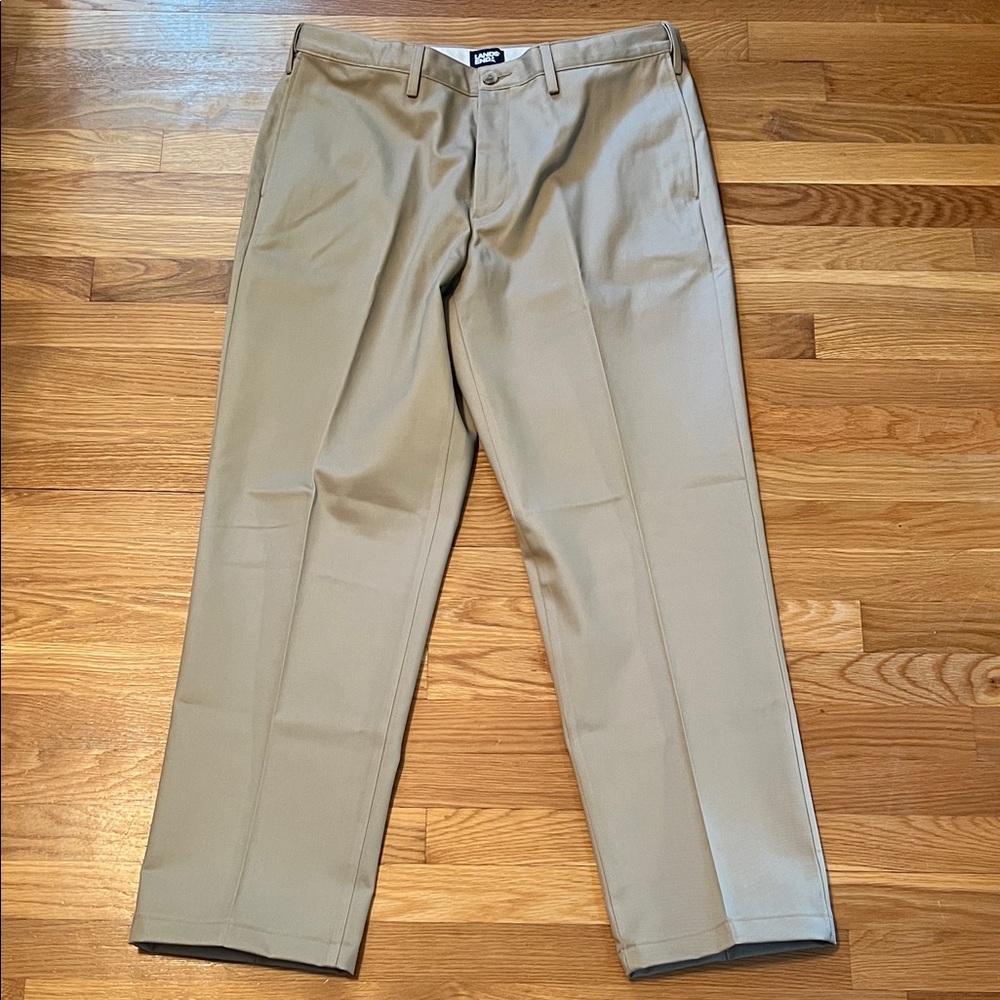Lands end traditional fit Classic Tan Men's Pants size 38‎